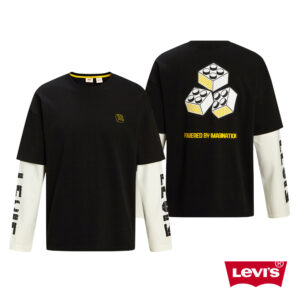 Levis X LEGO限量聯名 男女同款 寬鬆版假兩件長袖T恤